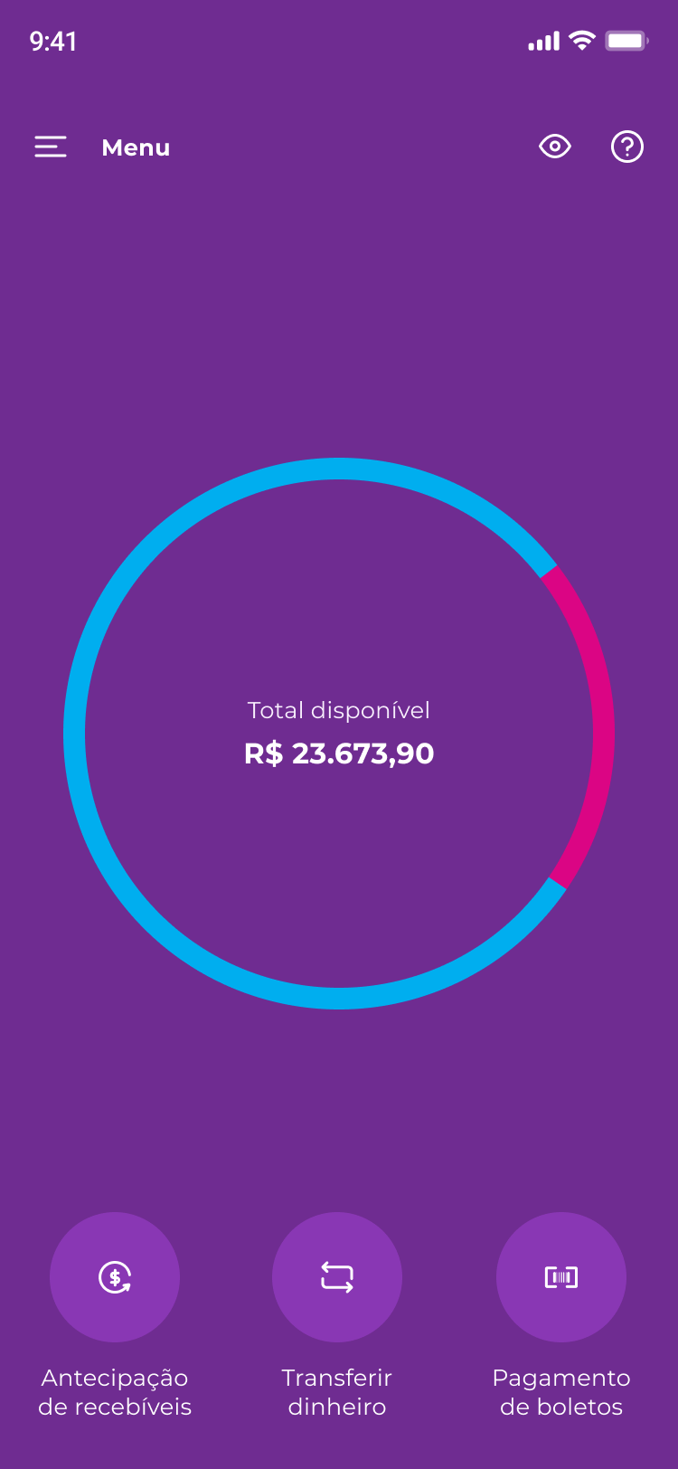 Alpe home showing available receivables