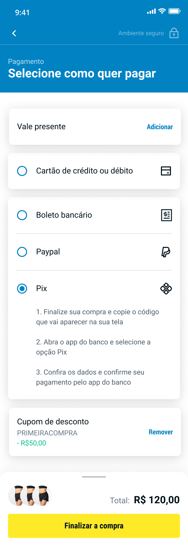 Decathlon checkout with a saved card