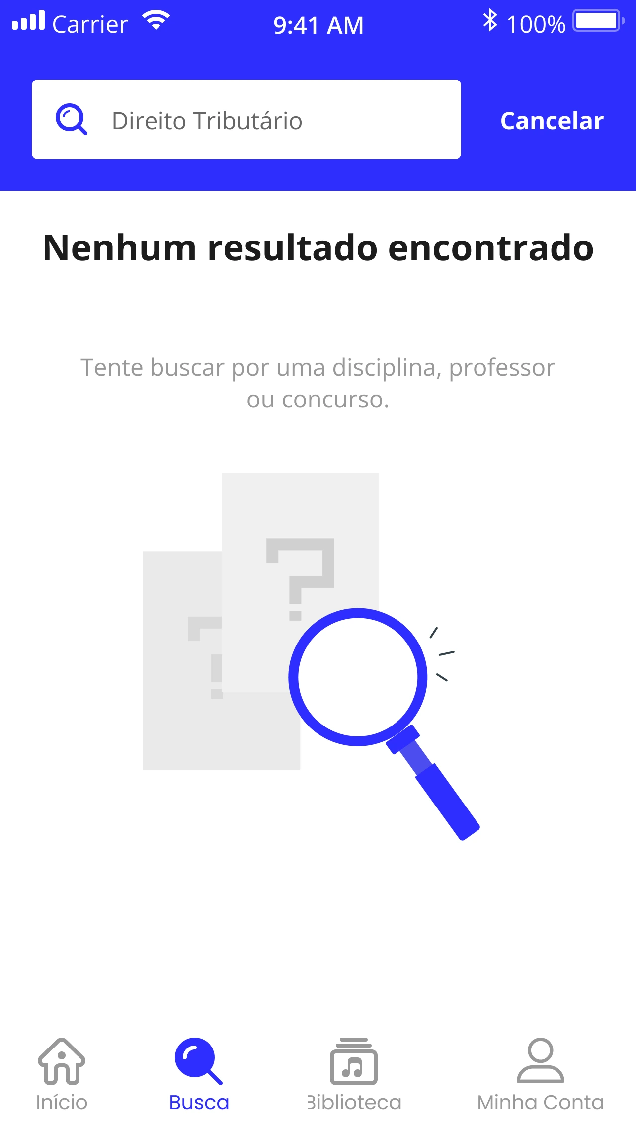 Search empty state