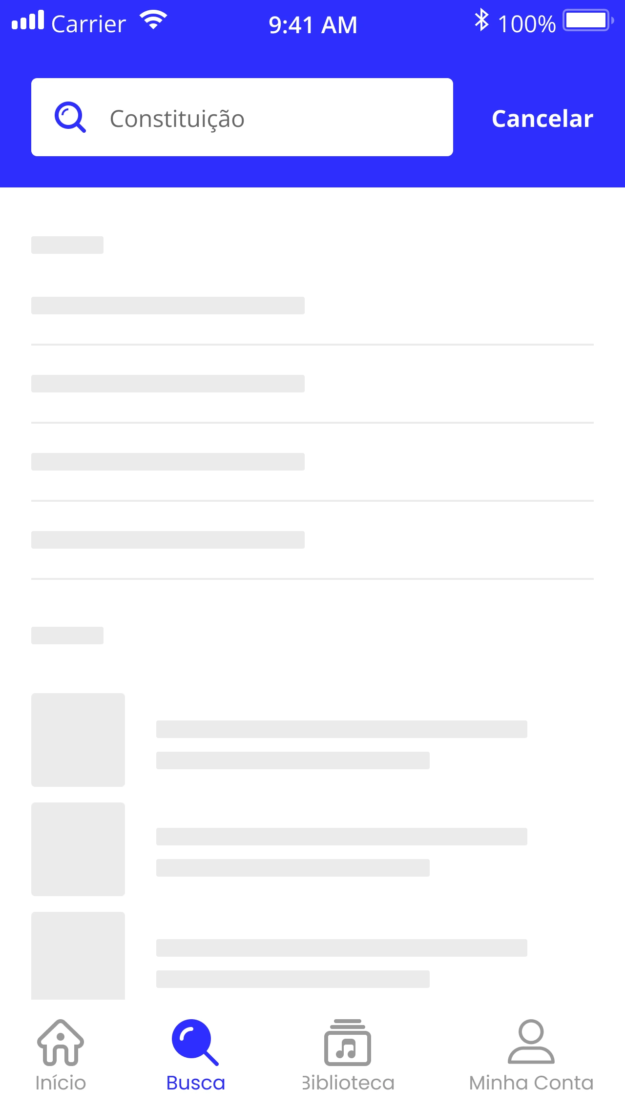 Search loading skeleton