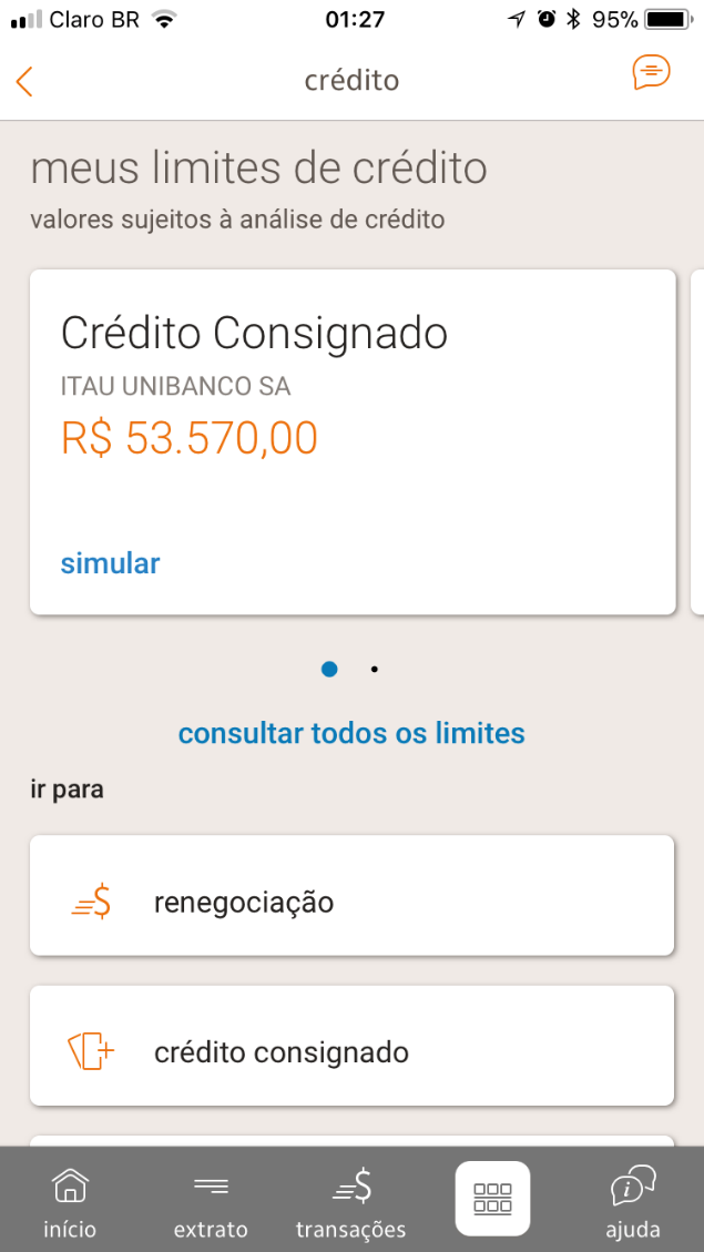 Released Itaú payroll-deductible credit interface